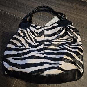 Minicci Black and White Zebra Shoulder Bag